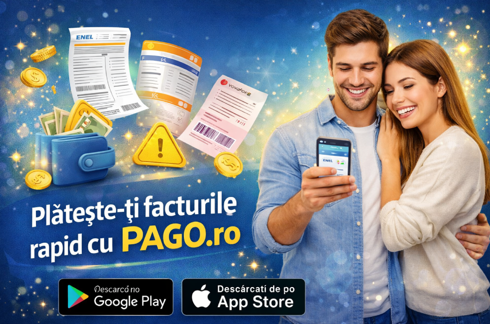 Promotie: Plateste toate facturile cu o singura aplicatie si primesti bonus 200 de puncte Pago!