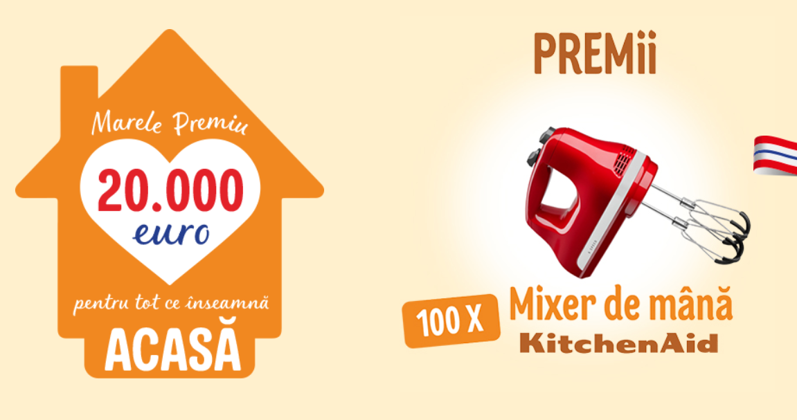 Concurs: Câștigă 20.000 euro + mixere KitchenAid de la Dr. Oetker!