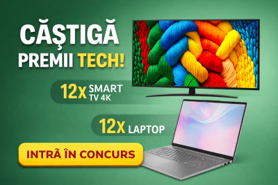 Concurs: Câștigă laptopuri Lenovo + televizoare LG de la Carmin!