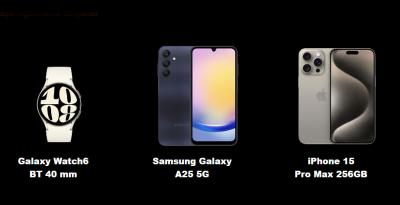 Concurs: Castiga un telefon mobil Apple iPhone 15 Pro Max 256GB 5G Black Titanium, un telefon mobil Samsung Galaxy A25 128GB 5G Blue Black sau un smartwatch Samsung Galaxy Watch 6 Gold!