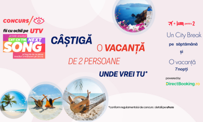 Concurs: Câștigă vacanță de 1.500 euro + city break-uri de 800 euro cu UTV!