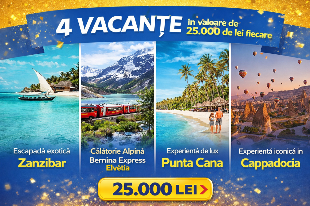 Concurs: Câștigă 4 vacanțe de 25.000 lei + vouchere eMAG și Beautik de la Sobranie!