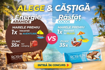 Concurs: Câștigă 2 vacanțe în Tenerife + hamace și seturi camping Roshen!