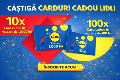 Concurs: Câștigă vouchere Lidl de 1.000 lei + premii lunare!